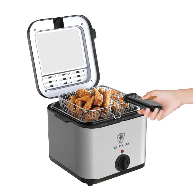 Friteuza pe ulei, Putere 2000W ,Inox, Fereastra vizionare, Capacitate 2.5 L