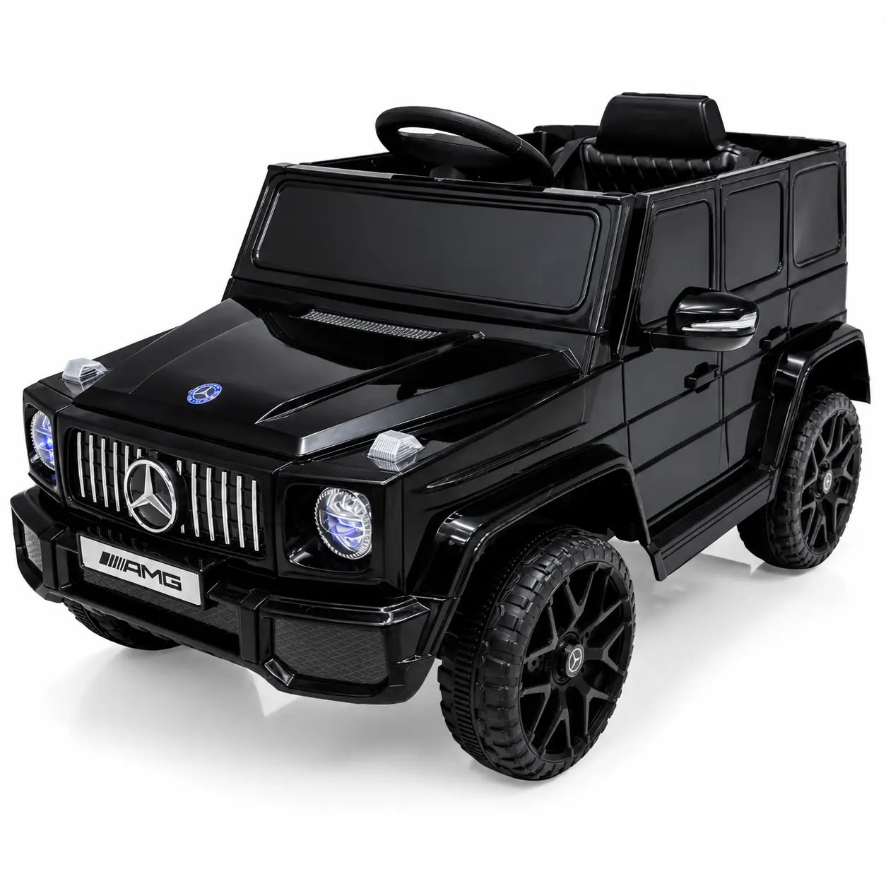 Mașină Electrică pentru Copii Tip SUV 4×4 Premium, Design Inspirat Mercedes G-Class AMG, 12V, Lumini LED, Muzică, Negru