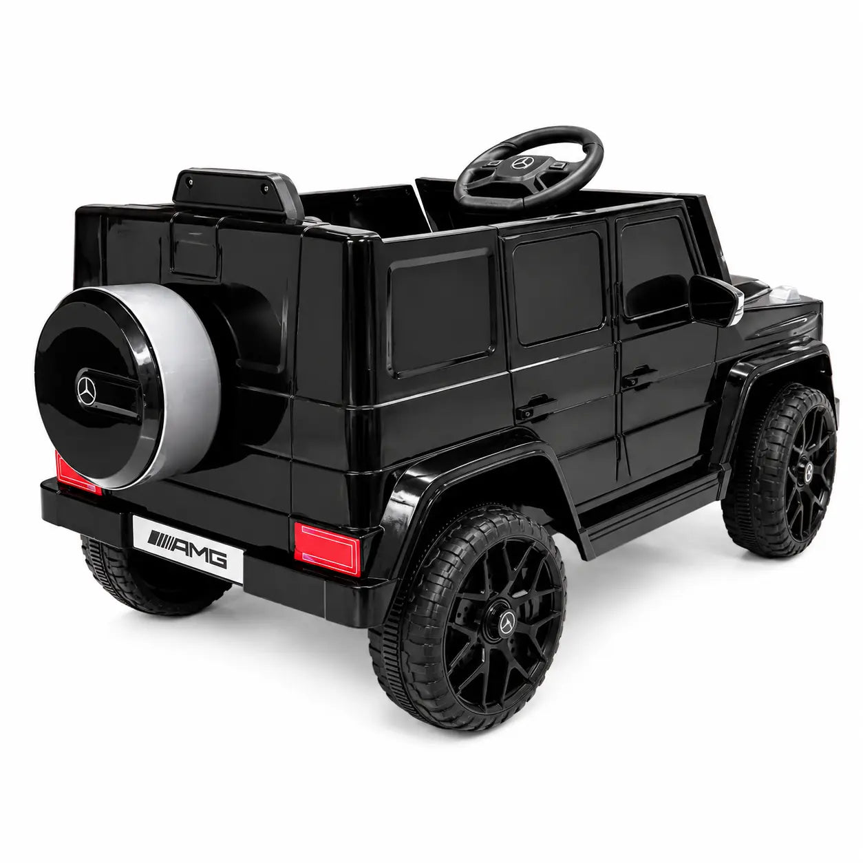 Mașină Electrică pentru Copii Tip SUV 4×4 Premium, Design Inspirat Mercedes G-Class AMG, 12V, Lumini LED, Muzică, Negru
