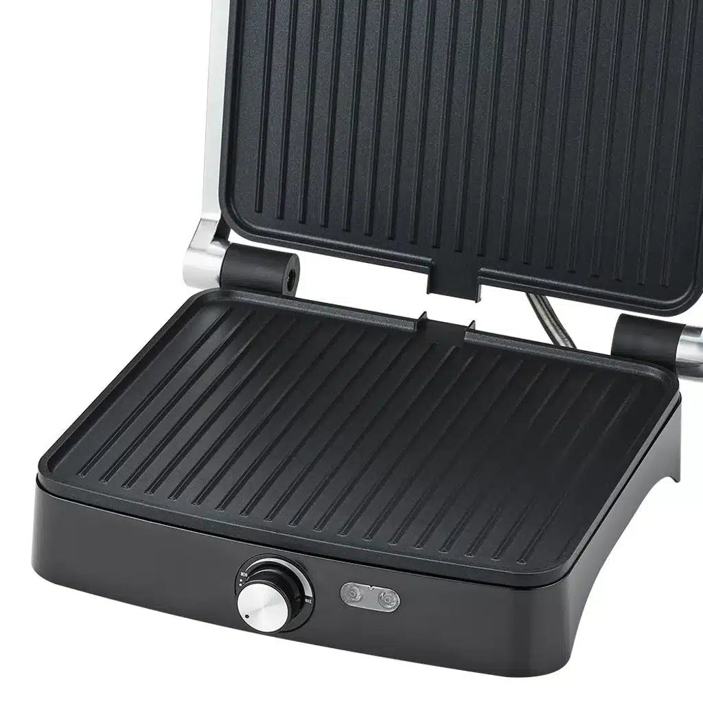 Grill Electric Haley HY-8609, 2000W, Plăci Antiaderente, Deschidere 180°
