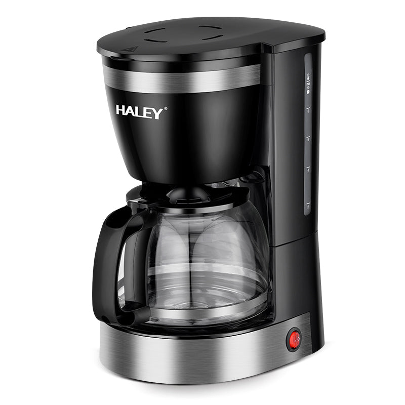 Aparat de Cafea HALEY HY-2808 – 800W, 1.25L, 12 Căni, Măcinare Rapidă, Sistem de Siguranță, Operare Ușoară