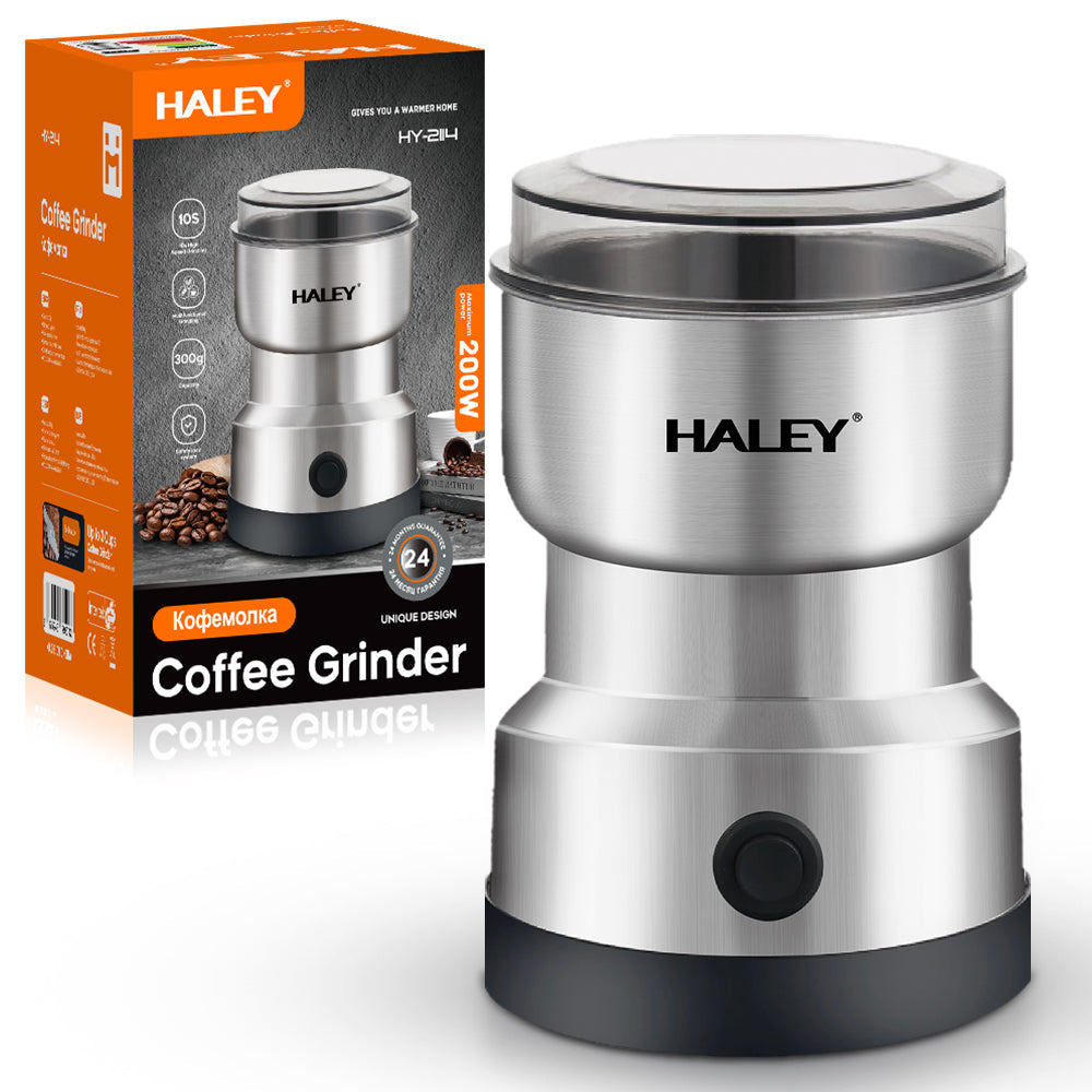 Râșniță Electrica HALEY HY-2114 – 200W, Performanta Superioara pentru Cafea Aromata, Capacitate 300g