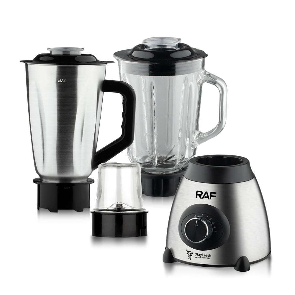 Blender electric din inox RAF R.2871 , 3 in 1 ,1000 W, râșniță inclusă