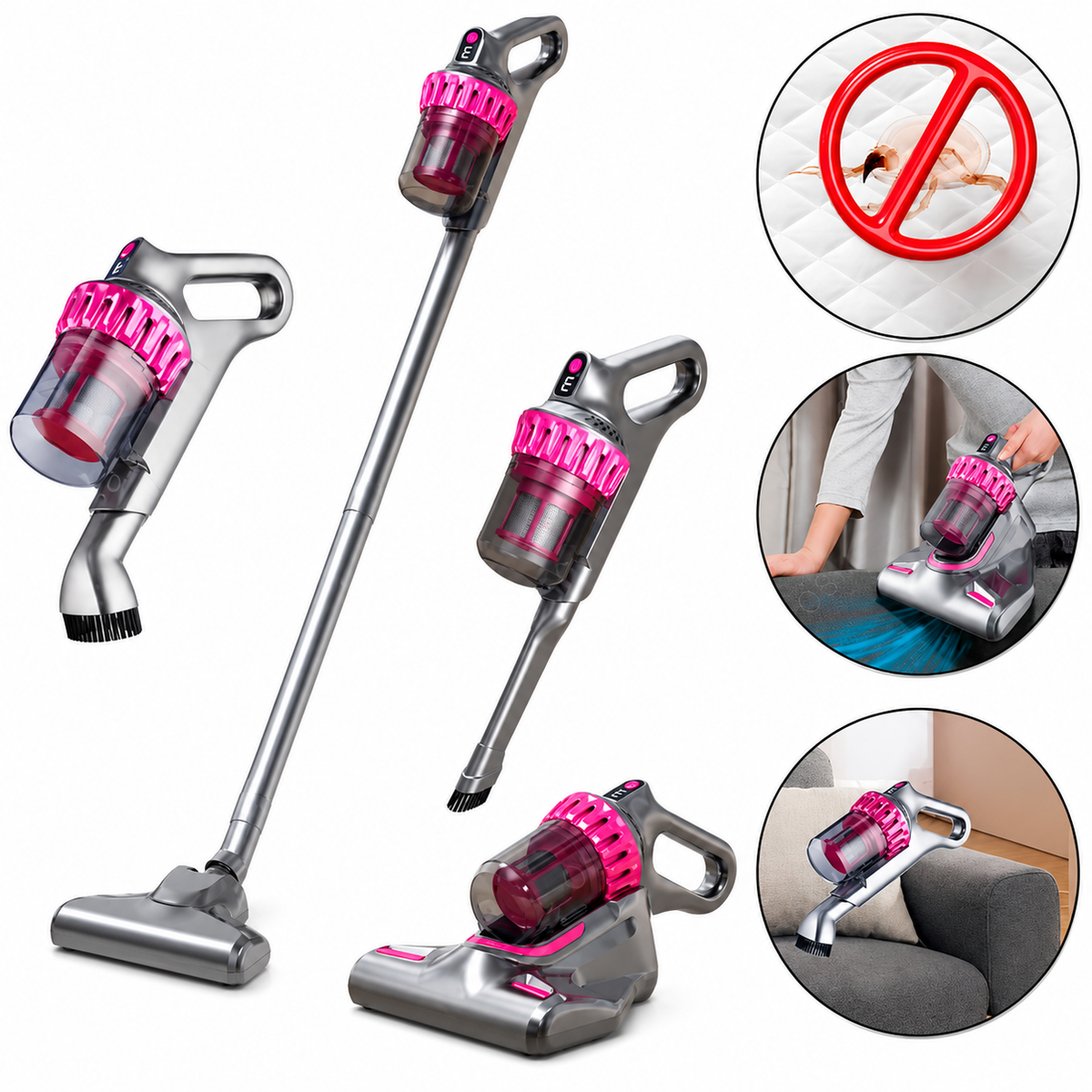 Aspirator Vertical 4in1 ,21,6 V, Capacitate 0,54 L – Fără Cablu, Eficiență la Curățenie