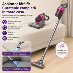 Aspirator Vertical 4in1 ,21,6 V, Capacitate 0,54 L – Fără Cablu, Eficiență la Curățenie