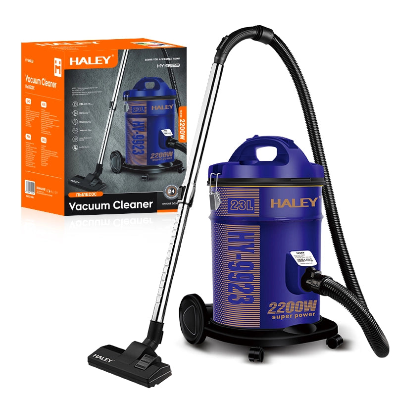 Aspirator cu Sac HALEY HY-9923, 2200W, Capacitate Rezervor 23L, Funcționare Uscat, Mov
