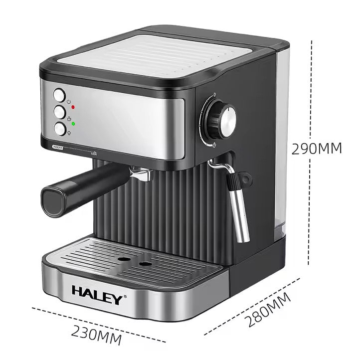 Espressor Automat HALEY, 1.8l, 850W, 20 bar, Argintiu/Negru
