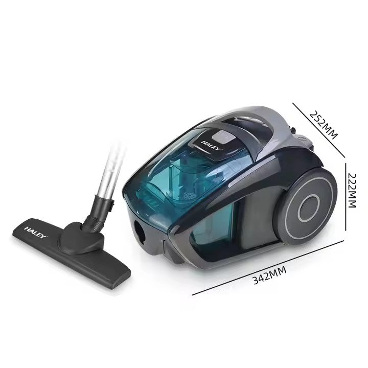 Aspirator Fără Sac de 1,5 Litri, 1200W, HALEY, Aspirator cu Recipient, Negru/Albastru