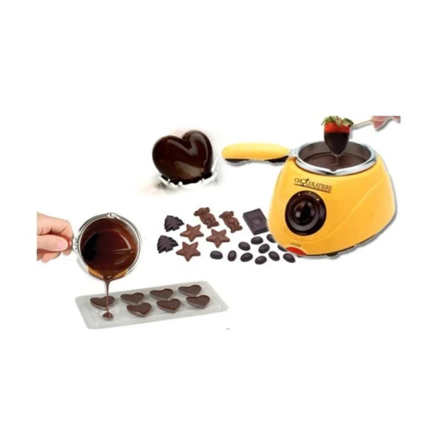 Aparat electric pentru topit ciocolata + set fondue - chocolatiere
