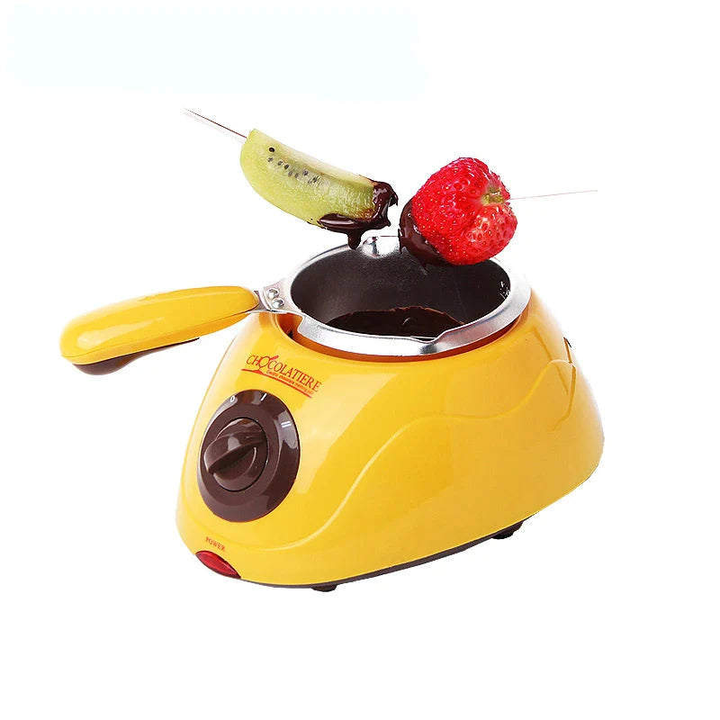 Aparat electric pentru topit ciocolata + set fondue - chocolatiere