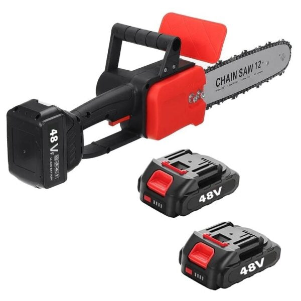 Drujba electrica cu lant 12 inch, cu 2 Acumulatori, 48V, Lithium, 4800rpm, 305mm