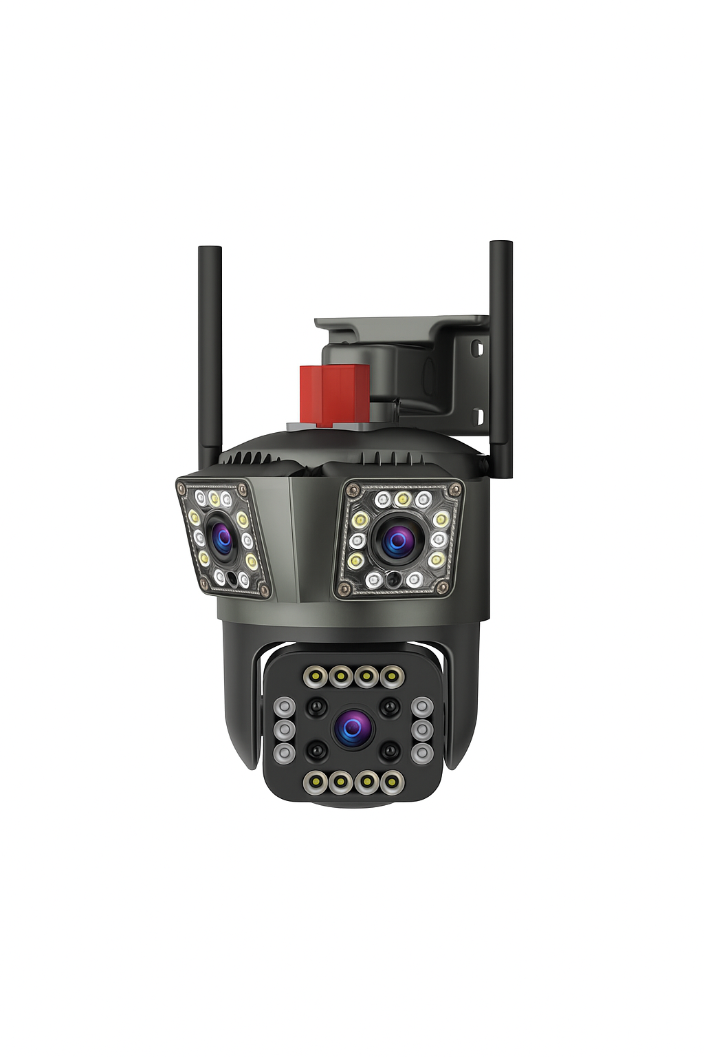 Camera de supraveghere 4G Wi-Fi cu 3 lentile, 12mp, zoom 10X, detectare miscare si alarma, control complet prin aplicatie ,Night vision