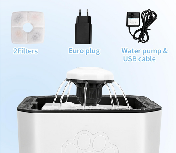 Fântâna de apă pentru animale de companie ,2,5 L, distribuitor de apă , pentru câini și pisici