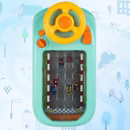 Jucarie Interactiva Volan, model circuit sau spatiu, sunete si functii, alimentare USB, pentru copii 3-6 Ani