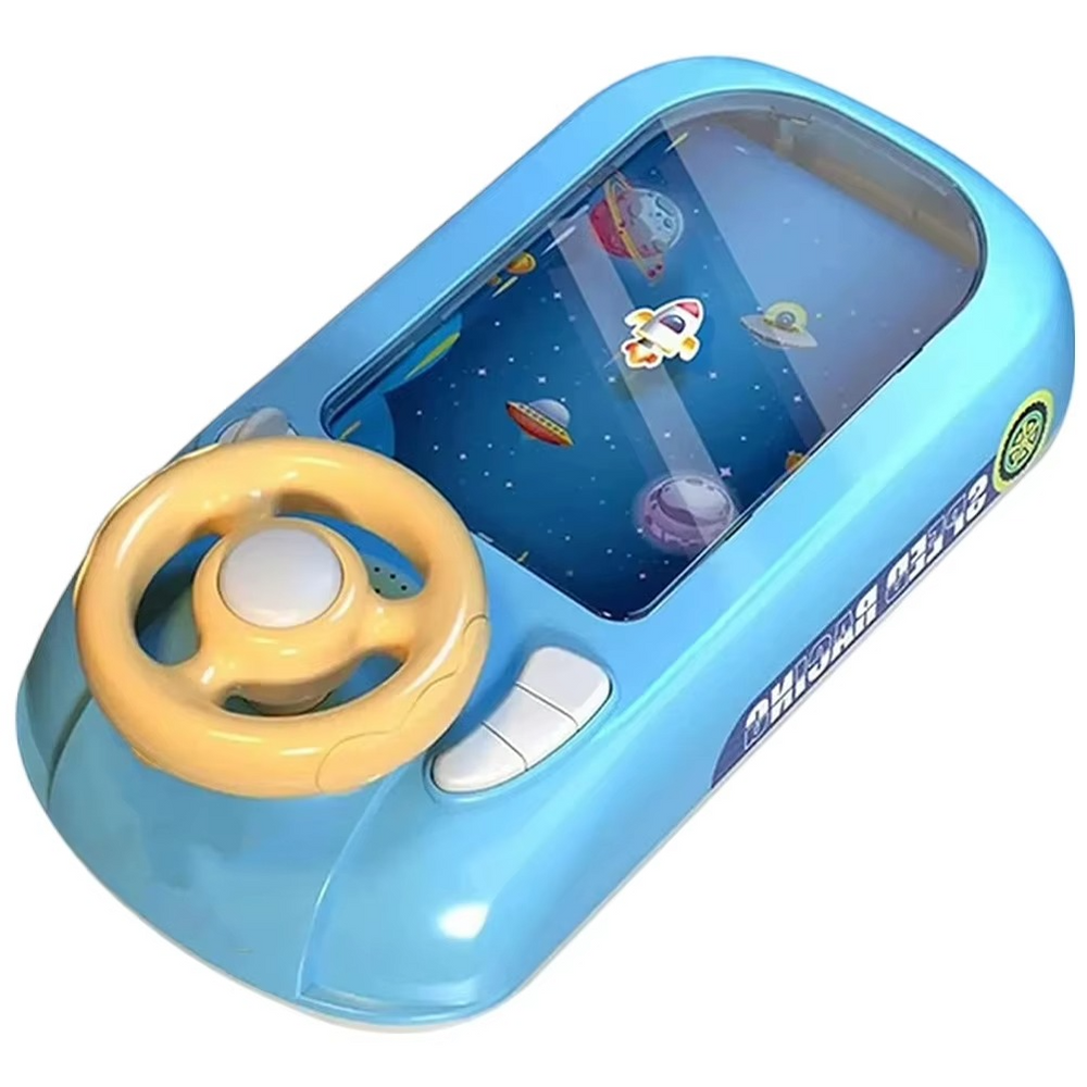 Jucarie Interactiva Volan, model circuit sau spatiu, sunete si functii, alimentare USB, pentru copii 3-6 Ani