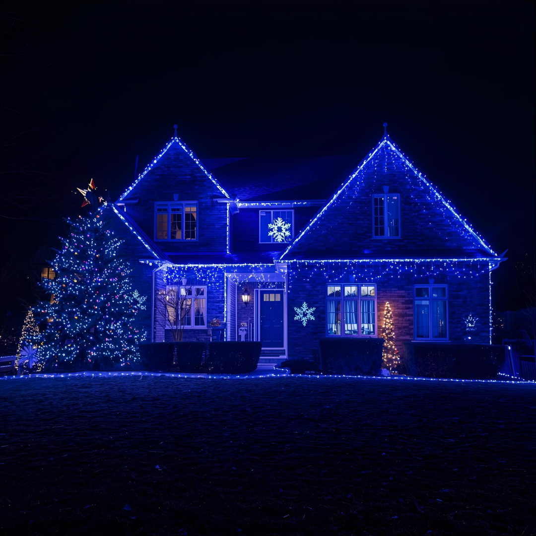 Instalatie LED 50 M,480 LED, Albastru, interior/exterior