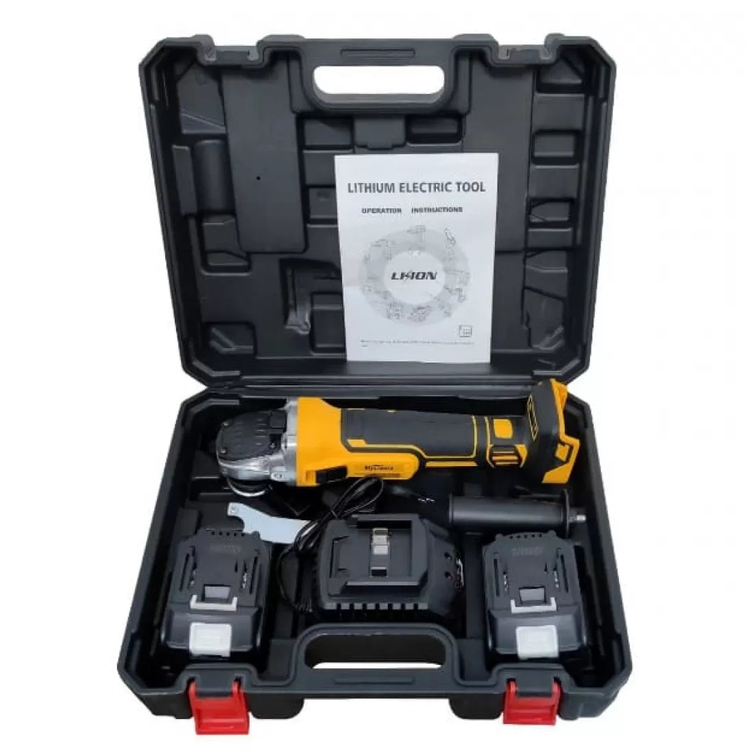 Polizor unghiular fără fir 125mm, 2 Acumulatori 48V 5 AH, Trusa transport