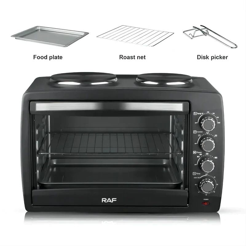 Cuptor Electric Multifuncțional RAF R.5317, 45L, 2 Plite, Control Temperatură, 3400W