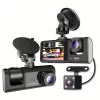 Camera auto tripla FullHD, 3 camere-fata/spate/interior, ecran 2”, G Senzor