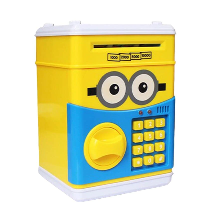 Pusculita pentru copii, cu functie ATM, cod pin si seif