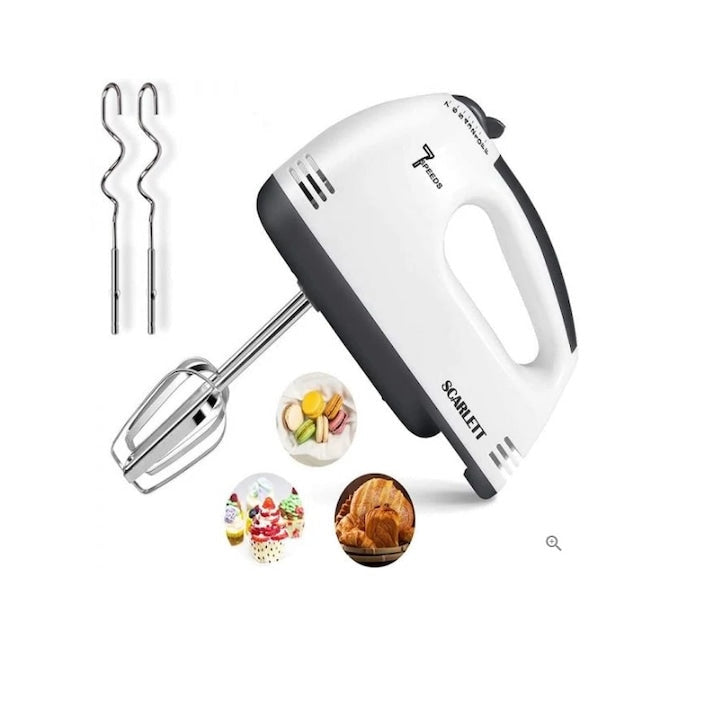 Mixer de mana 260W, 7 trepte de viteza, Alb