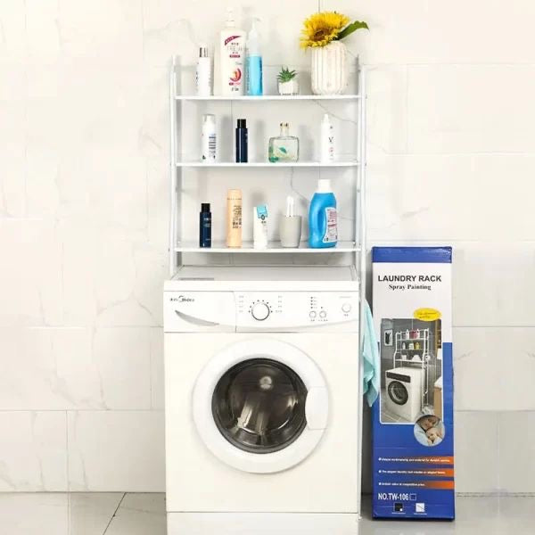 Raft depozitare peste masina de spalat, 3 polite, etajera baie