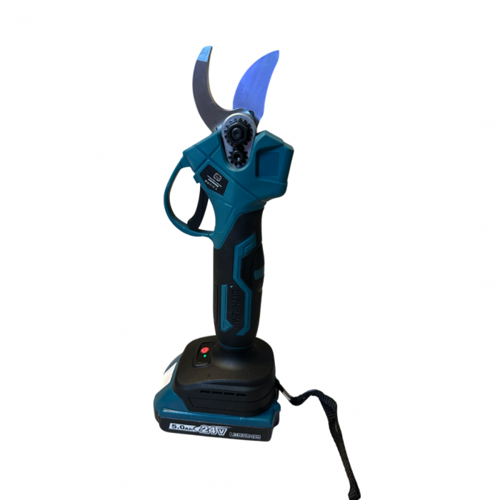 Foarfeca Electrica cu 2 Acumulatori 24V 5AH, pentru vie, crengi, 2 trepte de taiere, German Meister