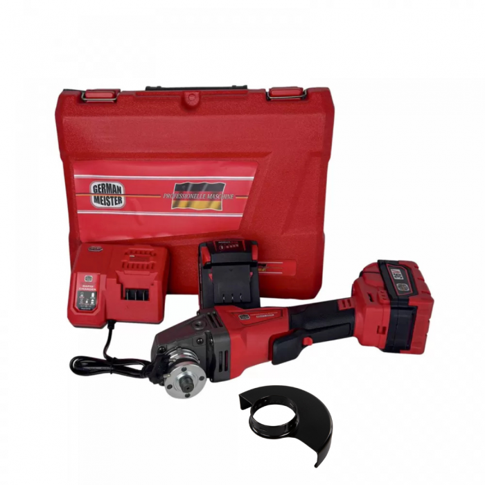 Polizor Unghiular / Flex German Meister cu 2 Acumulatori, 36V, 8Ah, 10000 RPM + TRANSPORT GRATUIT