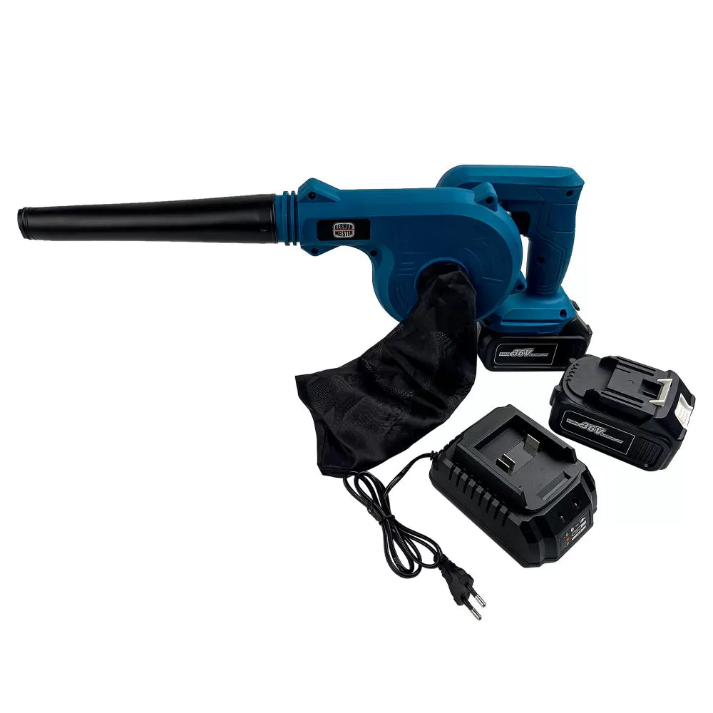 Suflanta Aspirator cu 2 Acumulatori 128V 5AH, German Meister