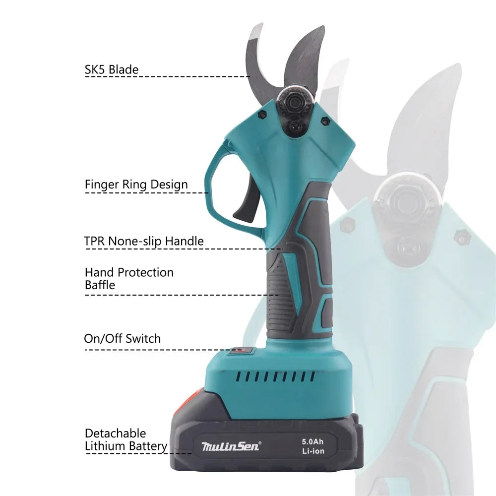 Set foarfecă gradina și mini drujbă , 2 acumulatori 48V , cu braț 2.13m telescopic ,unghi de tăiere reglabil, cu Tija Telescopica 2.5M + TRANSPORT GRATUIT