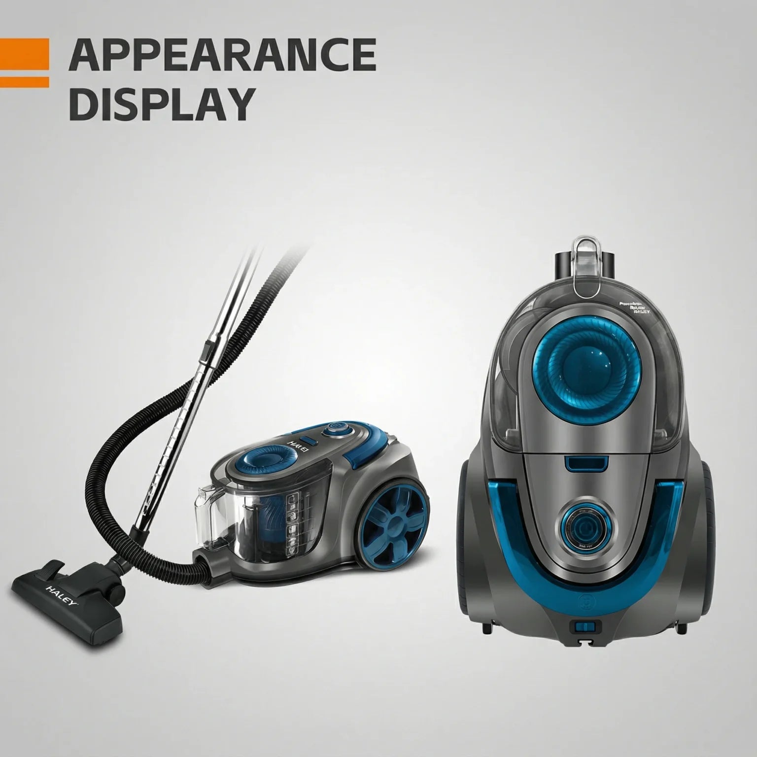Aspirator Fără Sac HALEY 4,5L, 3000W, Aspirator de Praf, Aspirator Puternic cu Fir, de Calitate, cu Ciclon