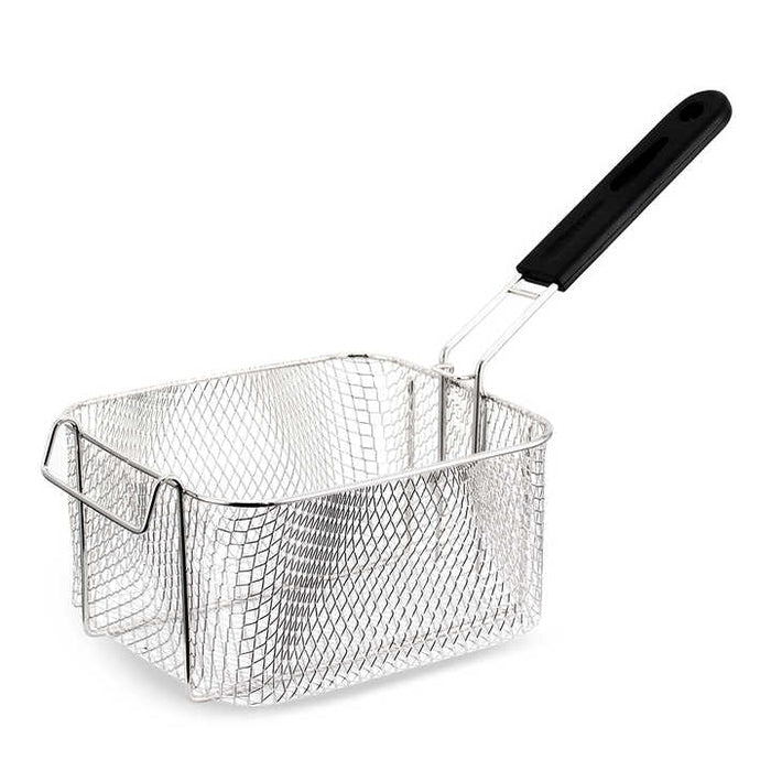 Friteuza Electrica Comerciala 2500W , un rezervor, usor de curatat, cos auto-strecurabil, blat din otel inoxidabil, capac pentru prevenirea stropirii, capacitate 6L, gri