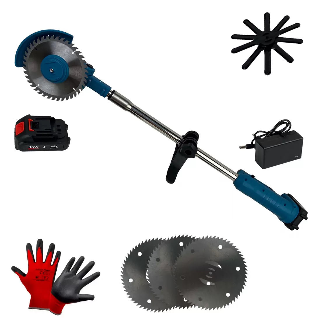 MOTOCOASA ELECTRICA GERMAN MEISTER, 2 ACUMULATORI, 36V + 1 ANI GARANȚIE