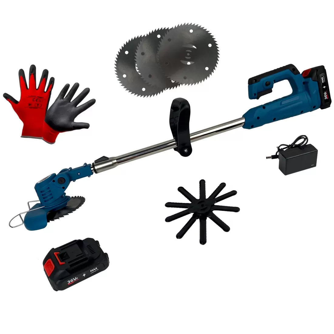 MOTOCOASA ELECTRICA GERMAN MEISTER, 2 ACUMULATORI, 36V + 1 ANI GARANȚIE