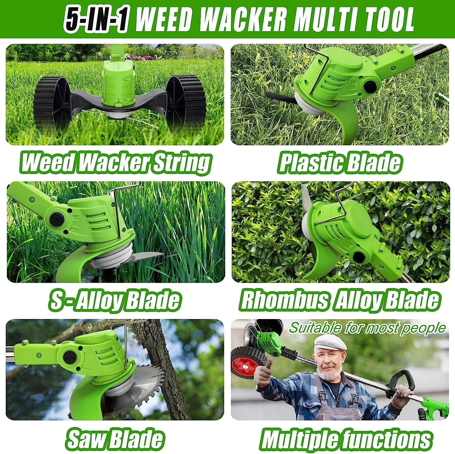 Motocoasa electrica 48V, 4000 mAh, 18000 RPM, cu acumulatori