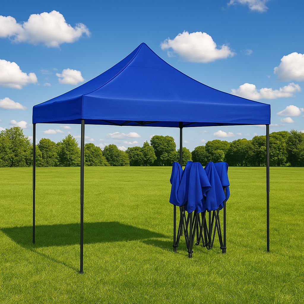 Cort Pavilion 3x3m Pliabil Cadru Metal pentru Curte, Gradina, Evenimente