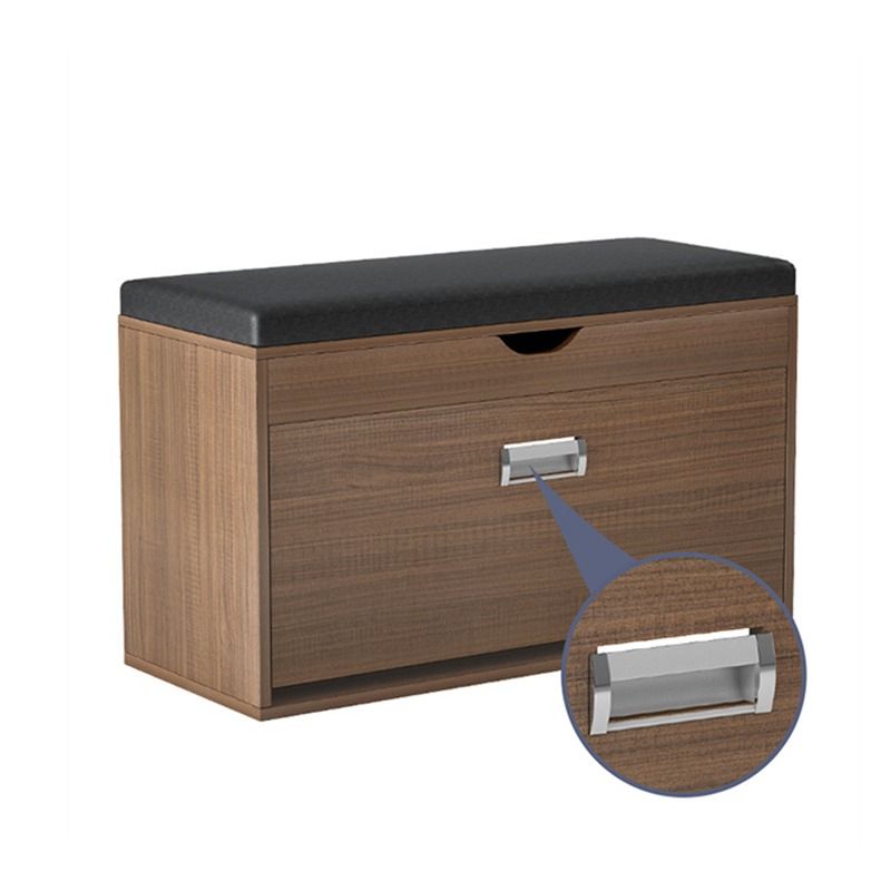 Dulap pentru pantofi tip bancheta, 100x 30 x 50 cm, Alb/Maro