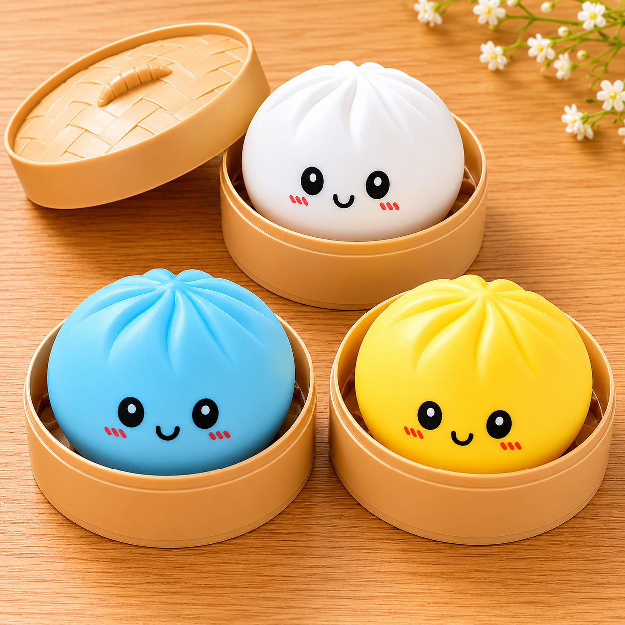 Jucărie Antistres Squishy Dumpling , 10 cm, Gălușcă Moale din Silicon, cu Cutie și Culoare Surpriză