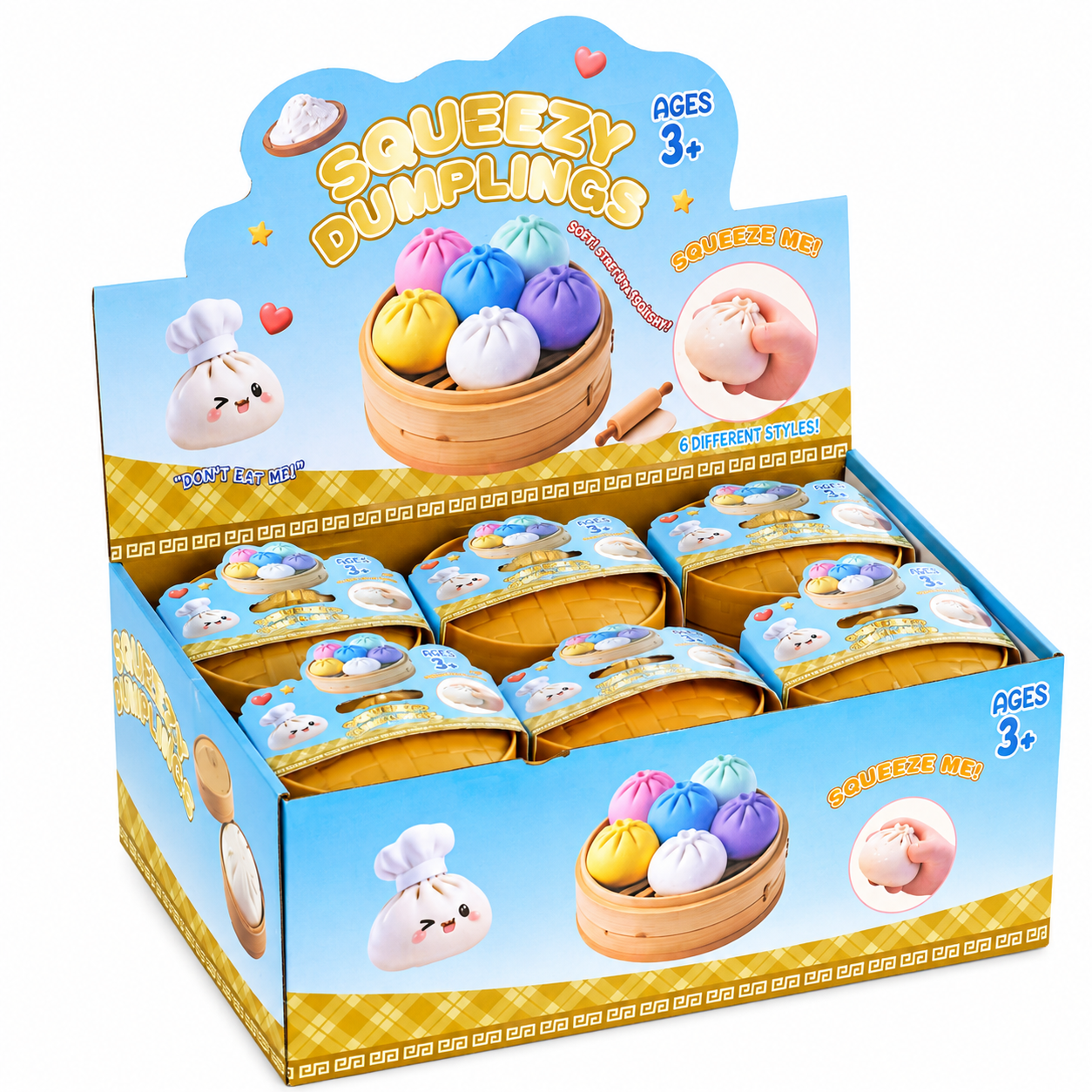 Jucărie Antistres Squishy Dumpling , 10 cm, Gălușcă Moale din Silicon, cu Cutie și Culoare Surpriză