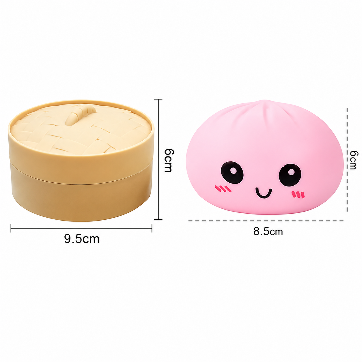 Jucărie Antistres Squishy Dumpling , 10 cm, Gălușcă Moale din Silicon, cu Cutie și Culoare Surpriză