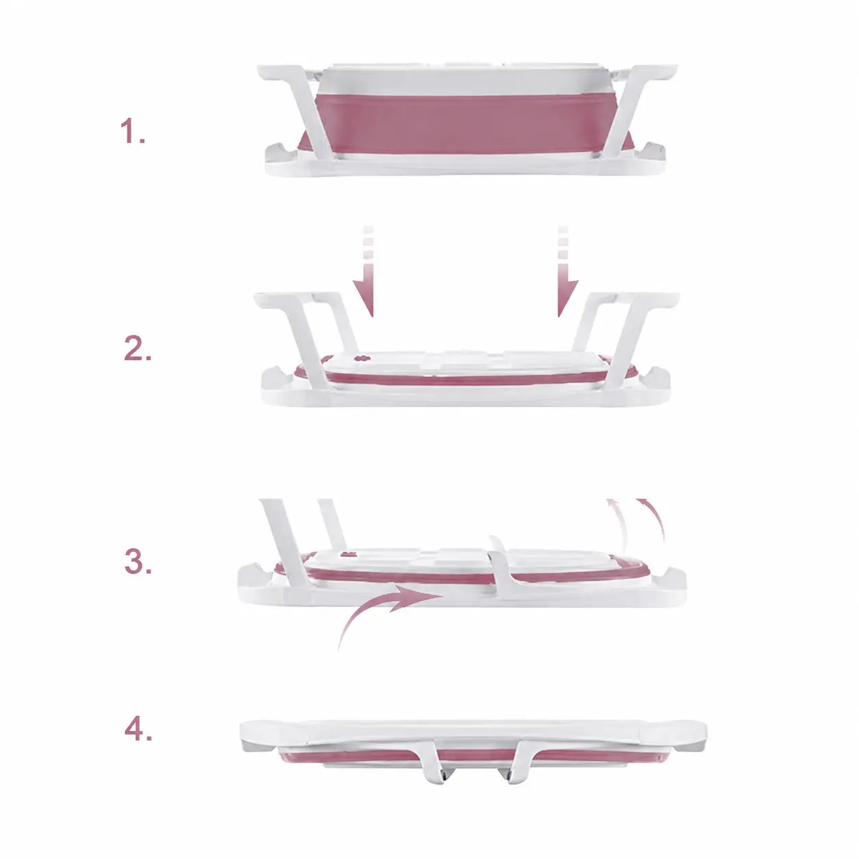 Cadita pliabila cu termometru incorporat si perna, Dimensiuni 83 x 50 x 20 cm, Material PP/TPE, Pliere rapida, Usor de utilizat, Picioare antiderapante, Varsta 0-3 ani, Structura Solida