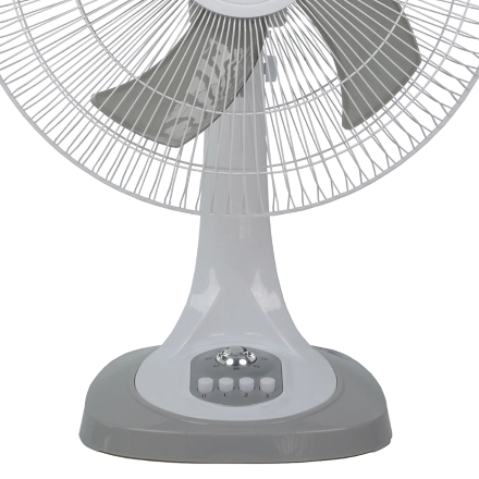Ventilator de Masă HALEY HY-6018, 16 Inch, 5 Pale, 3 Trepte de Viteză, Oscilație Orizontală, Motor Puternic și Silențios, Alb