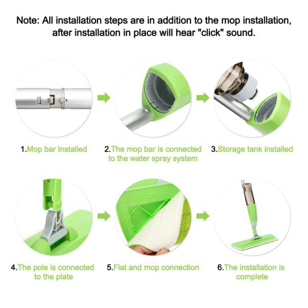 Mop cu rezervor incorporat 600 ml cu laveta absorbanta din microfibra