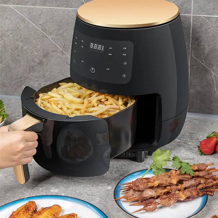 Friteuză cu aer cald Air Fryer, fără ulei, 2400W, 6L, cu afișaj digital